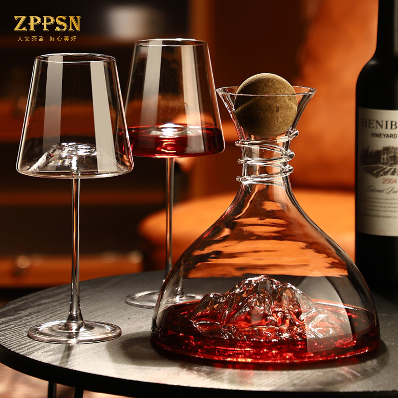 意大利ZPPSN欧式红酒杯套装大肚葡萄酒高脚杯醒酒器家用玻璃酒具