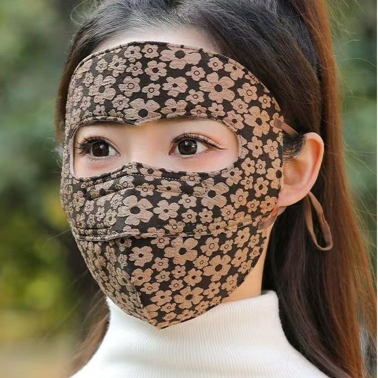 纯棉加厚高端提花防寒保暖口罩