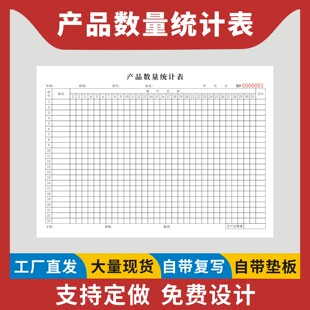 产品数量统计表定制订做车间生产月报表物品存货计数本工厂车间物品月销统计记录表商品销售月度登记表