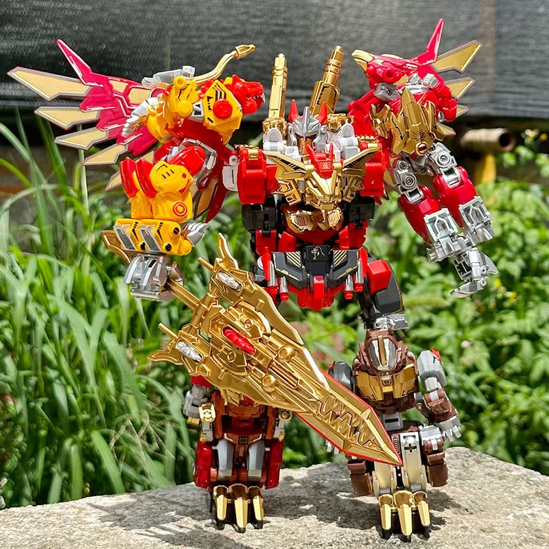 13a变形玩具冲云霄巨机甲6合体野兽利爪铁头野牛猛虎男孩金刚模型
