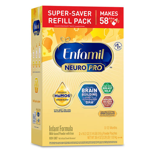 美赞臣美版Enfamil金樽补充装HMO配方奶粉1段1.03kg/盒