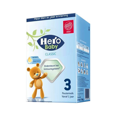 herobaby3段婴幼儿奶粉纸盒进口