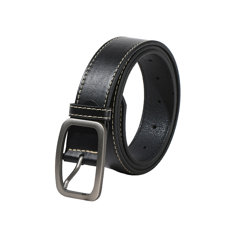 ZLAYCO 中性黑色皮带简约百搭潮流牛仔裤休闲裤腰带街头时尚裤带