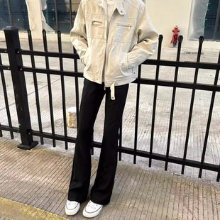 百搭长裤 男女直筒微喇休闲裤 高街黑色cleanfit廓形西裤 ZLAYCO美式