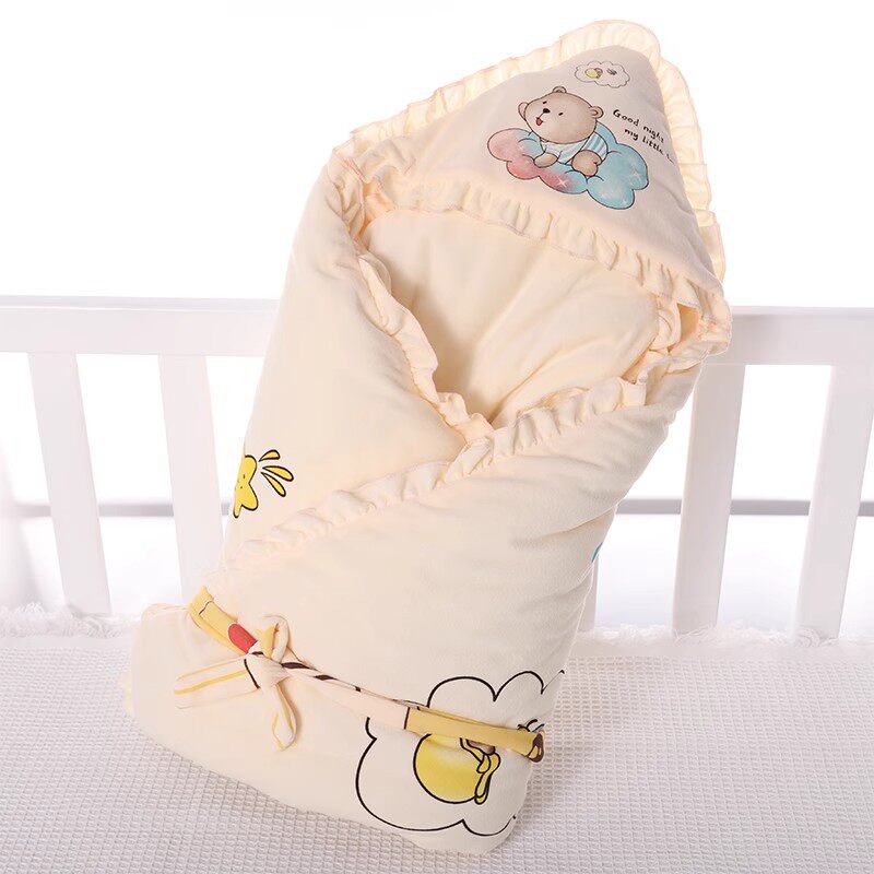日本进口婴儿包被春秋冬加厚可脱胆抱被保暖春秋新生儿外出包裹被