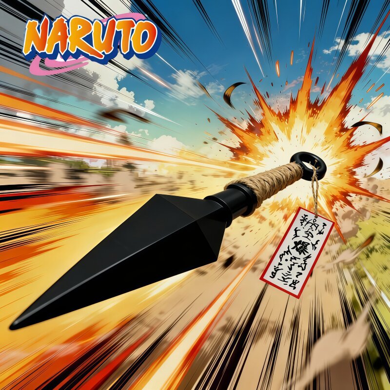 苦无中性笔火影忍者手里剑动漫周边刀笔二合一飞雷神小学生写字笔网红