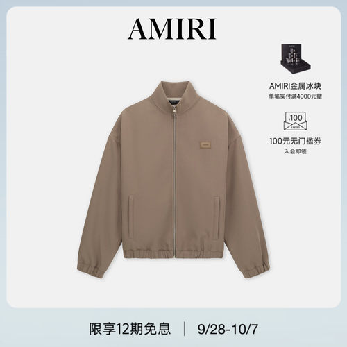 男士LOGO贴皮夹克外套