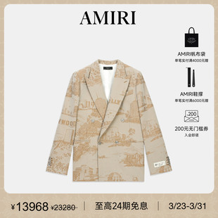 质感印花戗驳领西装 男装 外套 冬季 AMIRI