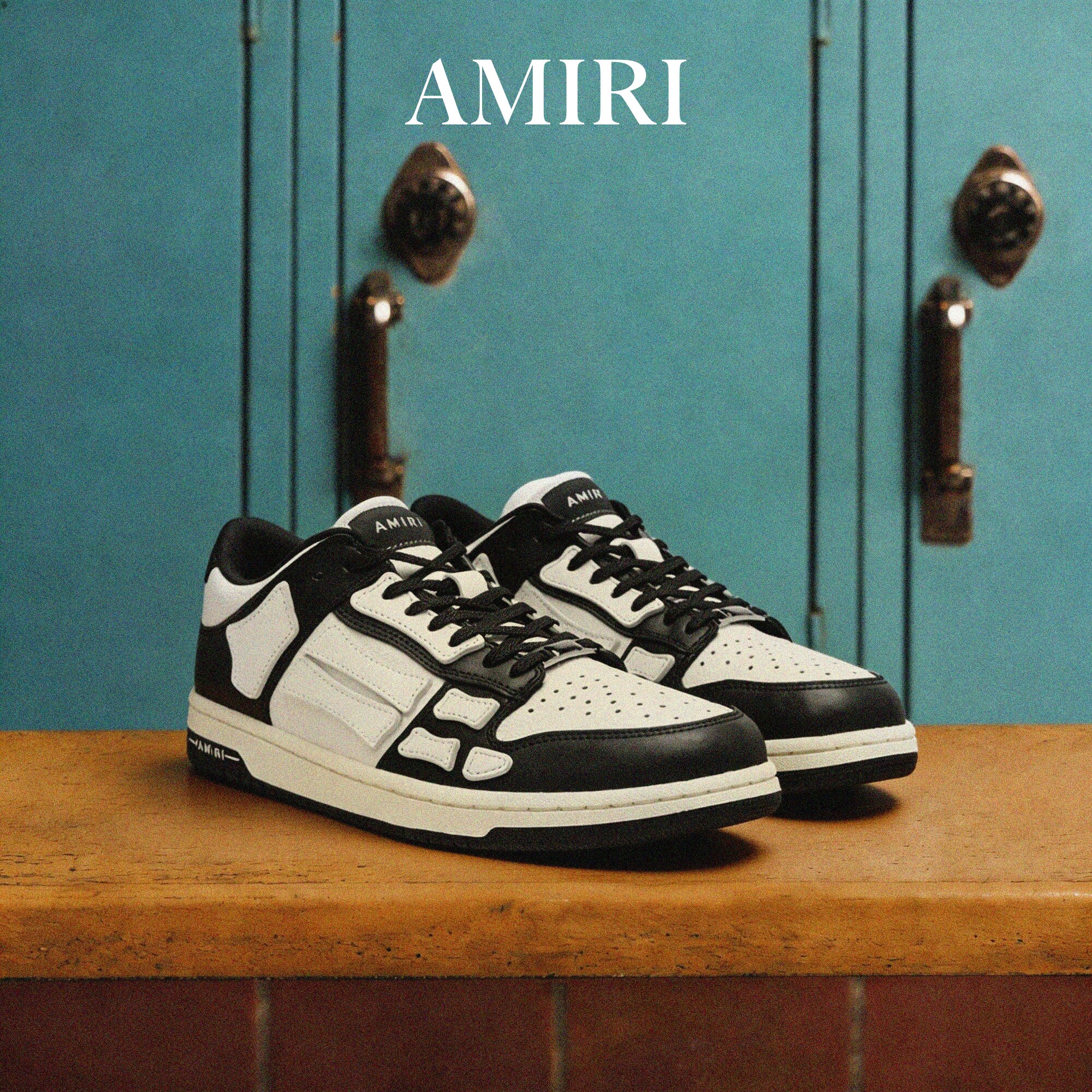 AMIRI 经典男款鞋履系列 立体感骨头低帮休闲骨头鞋