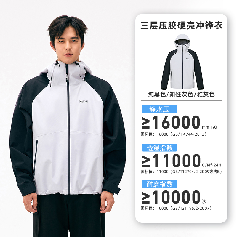 明星同款蓝步冲锋衣外套
