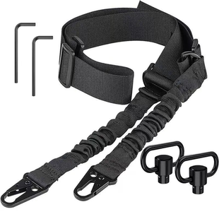 跨境热销双点多功能战术背带双点任务绳军迷csqd扣快拆QD带底座