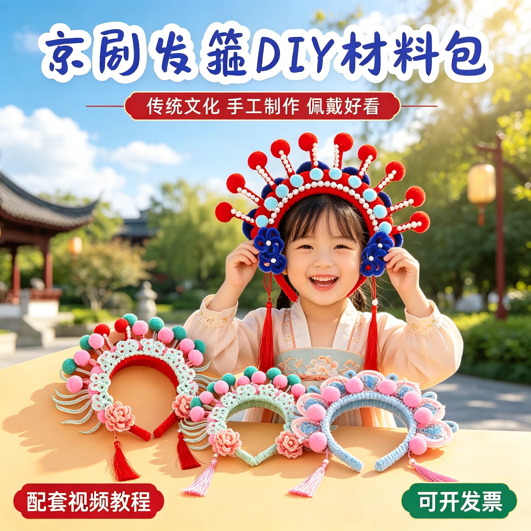 京剧扭扭棒发箍DIY材料包