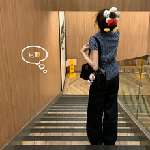 韩系掐腰修身显瘦短袖口袋收腰气质衬衫上衣女夏季新款衬衣小个子