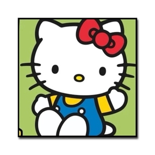 HelloKitty凯蒂猫定制diy数字画儿童卡通手绘填充涂色丙烯油彩画