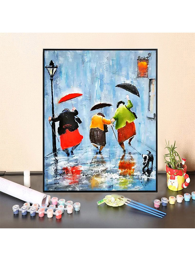 数字油画diy油彩画手工填充人物