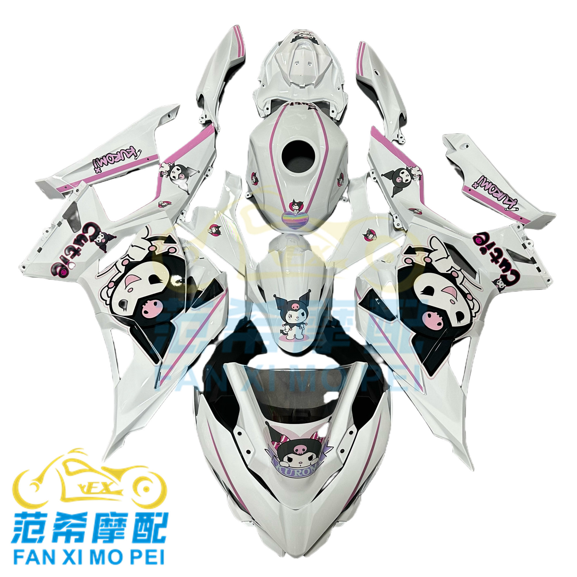 适用川崎忍者400外壳 Ninja400 19-25款 全车外壳 车壳改色 版花图片