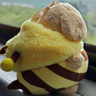 线条小狗小蜜蜂10cm穿搭公仔头套毛绒衣服可爱卡通玩偶萌服饰配件