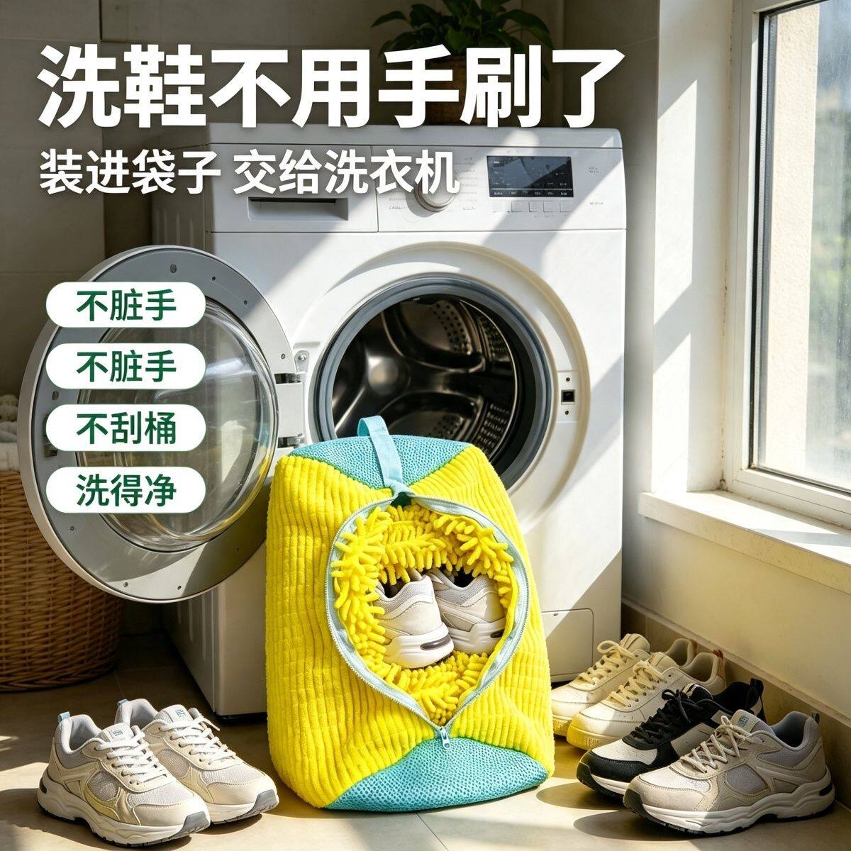 懒人洗护滚筒洗衣机刷鞋洗鞋袋