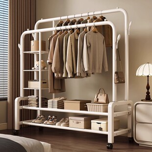 晾衣架落地卧室衣帽架家用室内挂衣架阳台晒衣架出租屋简易衣杆架