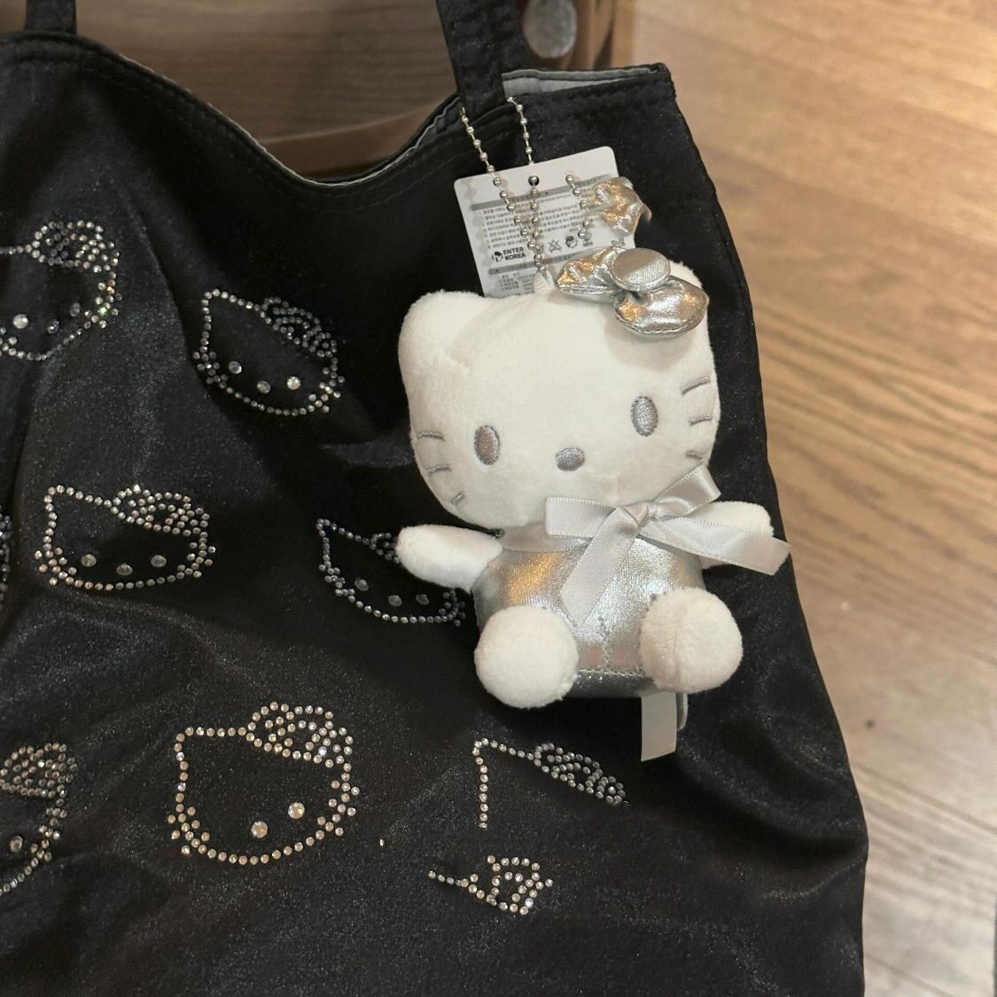 小众ins风银色凯蒂猫包包挂饰