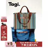 Tagi.储存标签帆布袋牛仔大容量通勤单肩包大容量托特包
