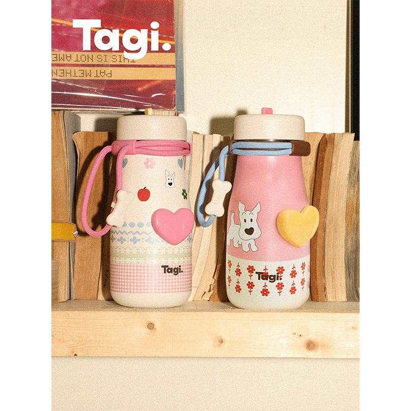 Tagi.保温杯便携不锈钢l吸管杯