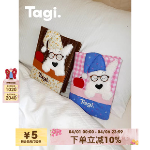 Tagi. haha小狗休闲温暖晚安可爱手账毛绒手工笔记本可替 哈哈