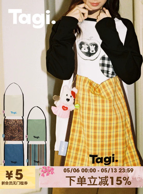 Tagi.边边帆布袋高密度大容量多色设计感通勤百搭复古单肩包