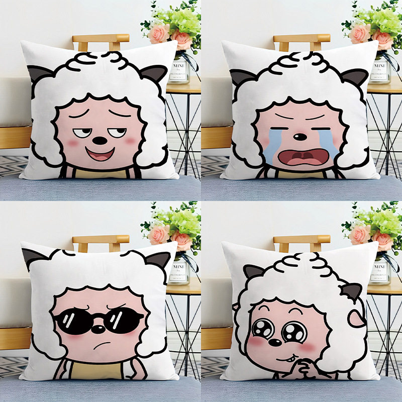 懒洋洋系列可爱印花抱枕新款客厅沙发靠垫办公室床上车载靠枕
