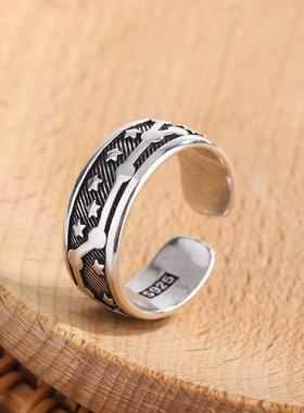 新款韩版复古北斗七星戒指女简约时尚个性设计感ins潮流泰银指环