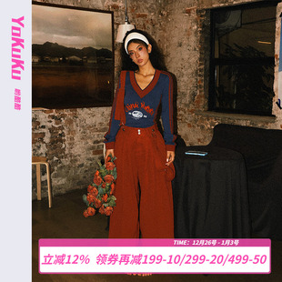 宽松可拆卸调节背带裤 哟酷酷 街头休闲阔腿裤 美式 女 嚣张好莱坞