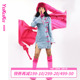 哟酷酷 显瘦牛仔裙 旗袍撞色连衣裙女马蹄扣修身 福禄东方 新中式