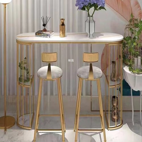 c！现代简约吧台桌创意铁