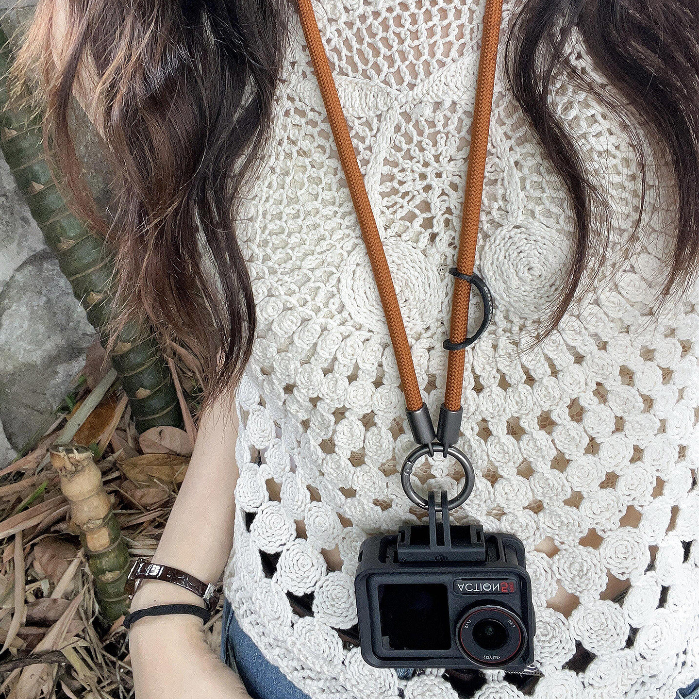 适用于大疆action5pro挂绳action3/4运动相机防丢失配件安全挂脖