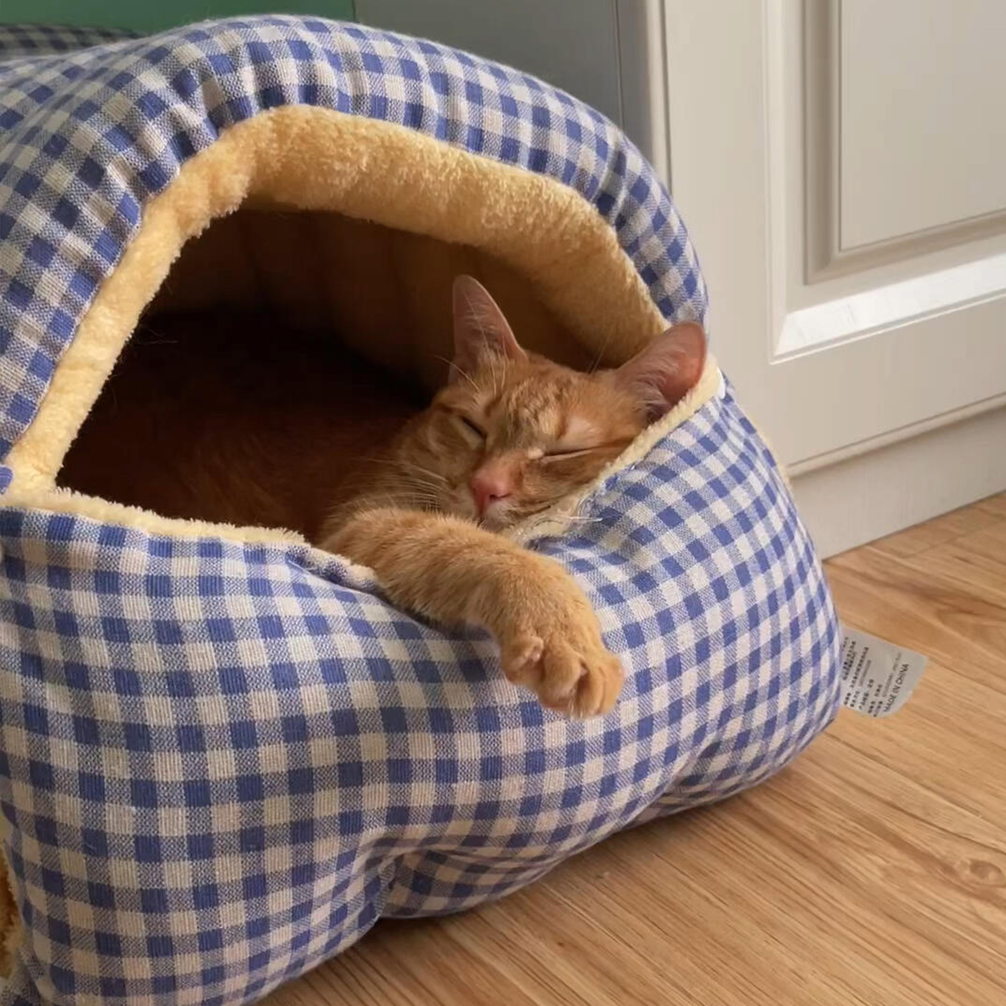 猫窝冬季保暖猫睡袋可拆洗封闭式安全感猫咪被窝深度睡眠宠物垫子