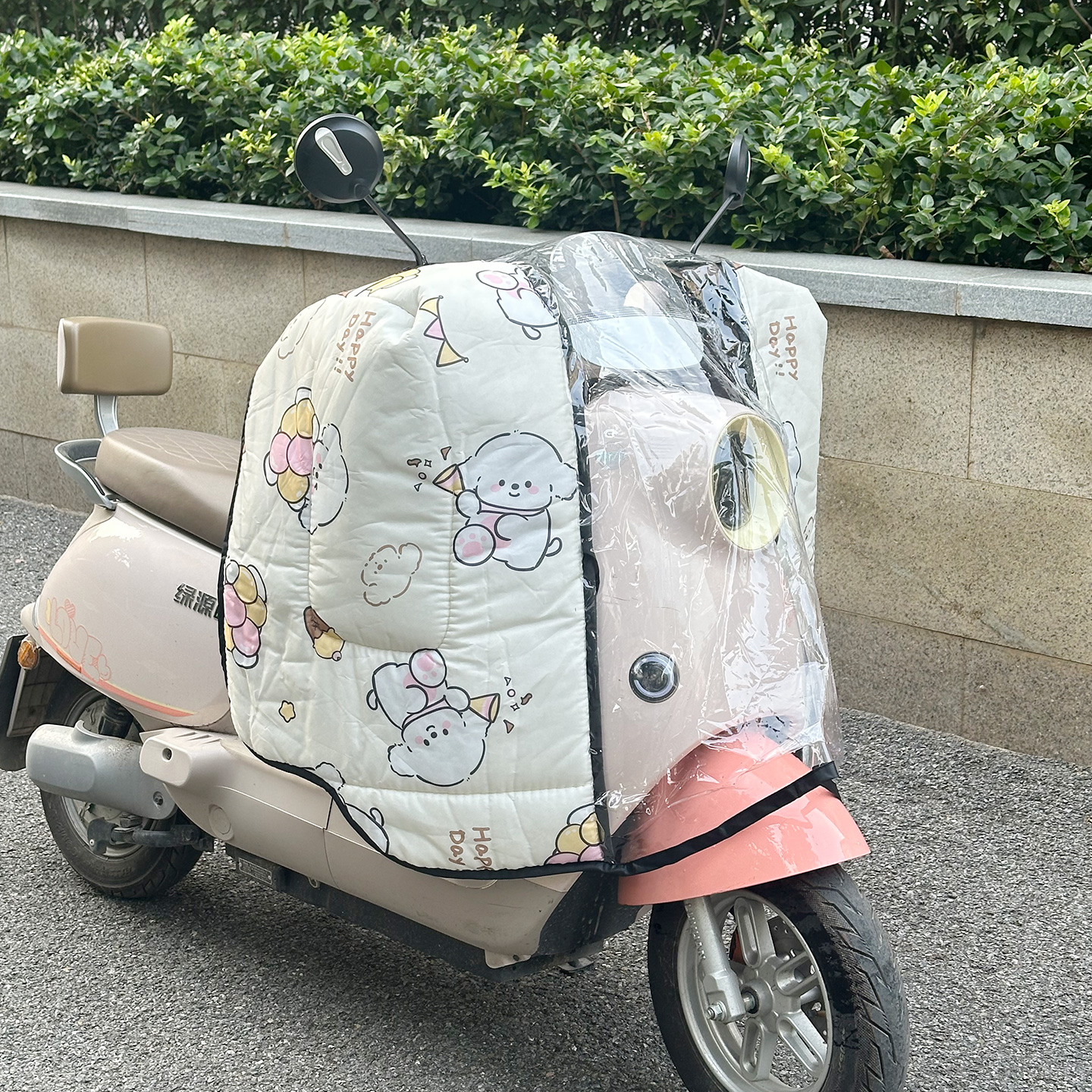 斗篷式电动车挡风被冬季加厚防风防寒冬用电瓶车防风罩加绒款全包