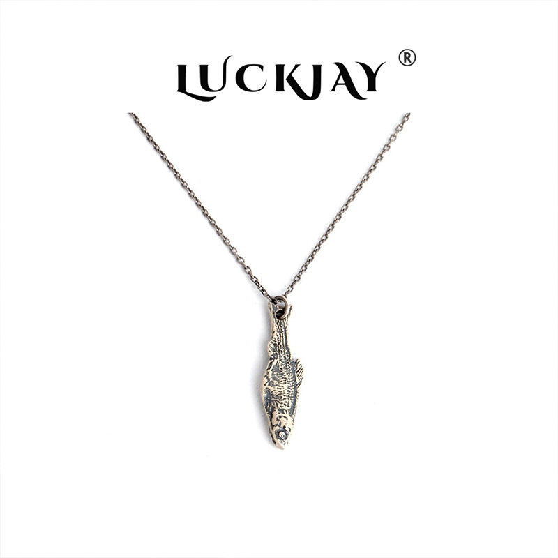 LUCKJAYS925纯银小鱼干小众项链