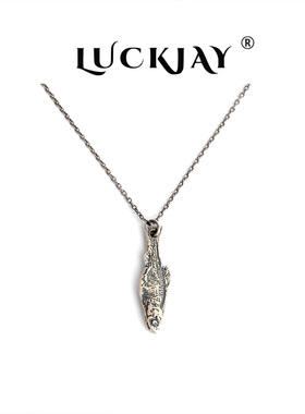 LUCKJAYS925纯银小鱼干小众项链