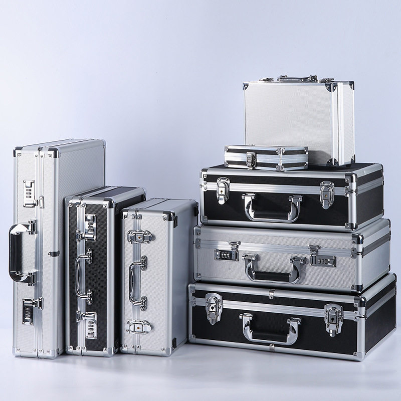 手提小工具铝合收纳设备仪器盒密码箱子储物装钱装宿舍教室桌面