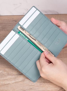 HANATORA/花虎长款钱包真皮卡包二合一大容量长夹男士女士手工PLB