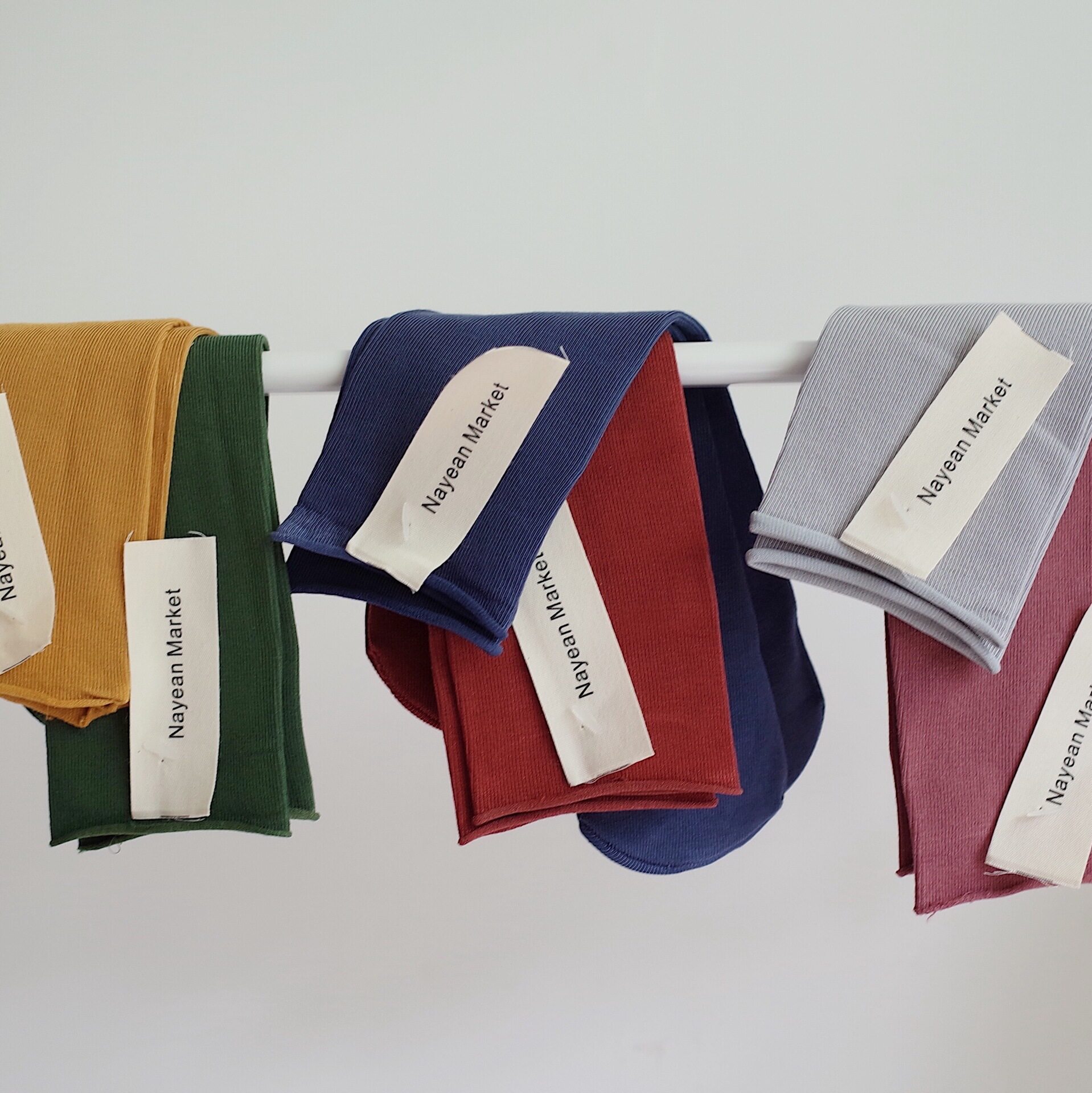 Nayean南业 韩国女袜糖果色夏季薄款堆堆袜 直板卷边彩色系亲子