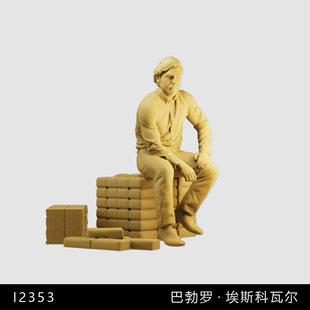 【巴勃罗·埃斯科瓦尔】大毒枭 /64小人偶模型手办1:43微缩白模