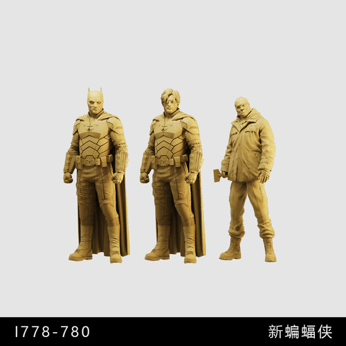 【新蝙蝠侠】罗伯特帕丁森 哥谭谜语人 1/64模型手办1比43白模