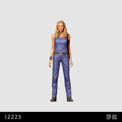 【极速60秒】莎拉韦兰 动作电影 1/64小人偶模型手办1:43微缩白模