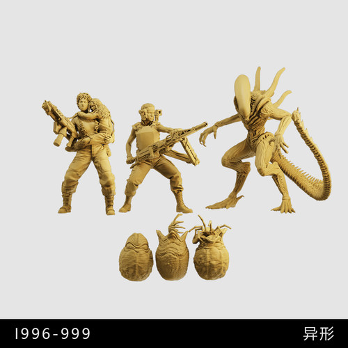 【异形】陆战队 雷普利 异形卵 1/64小人偶模型手办1:43微缩白模