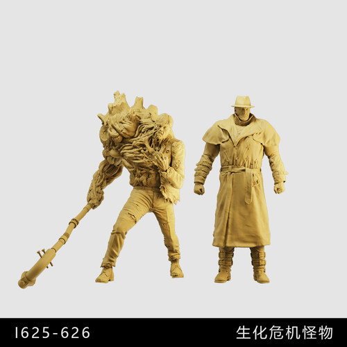 【生化危机】暴君 威廉G1形态 BOSS怪物 1/64模型手办1比43白模