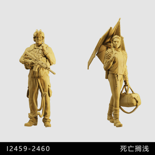 【死亡搁浅】芙拉吉尔 克利福德 1/64小人偶模型手办1:43微缩白模