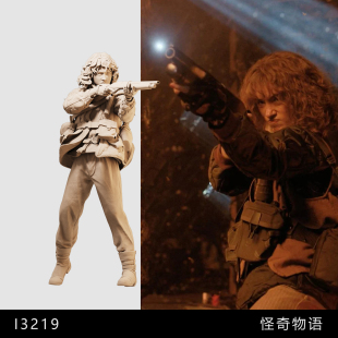 【怪奇物语】霹雳枪王南希1/64模型人偶手办43比例GK微缩白模模型