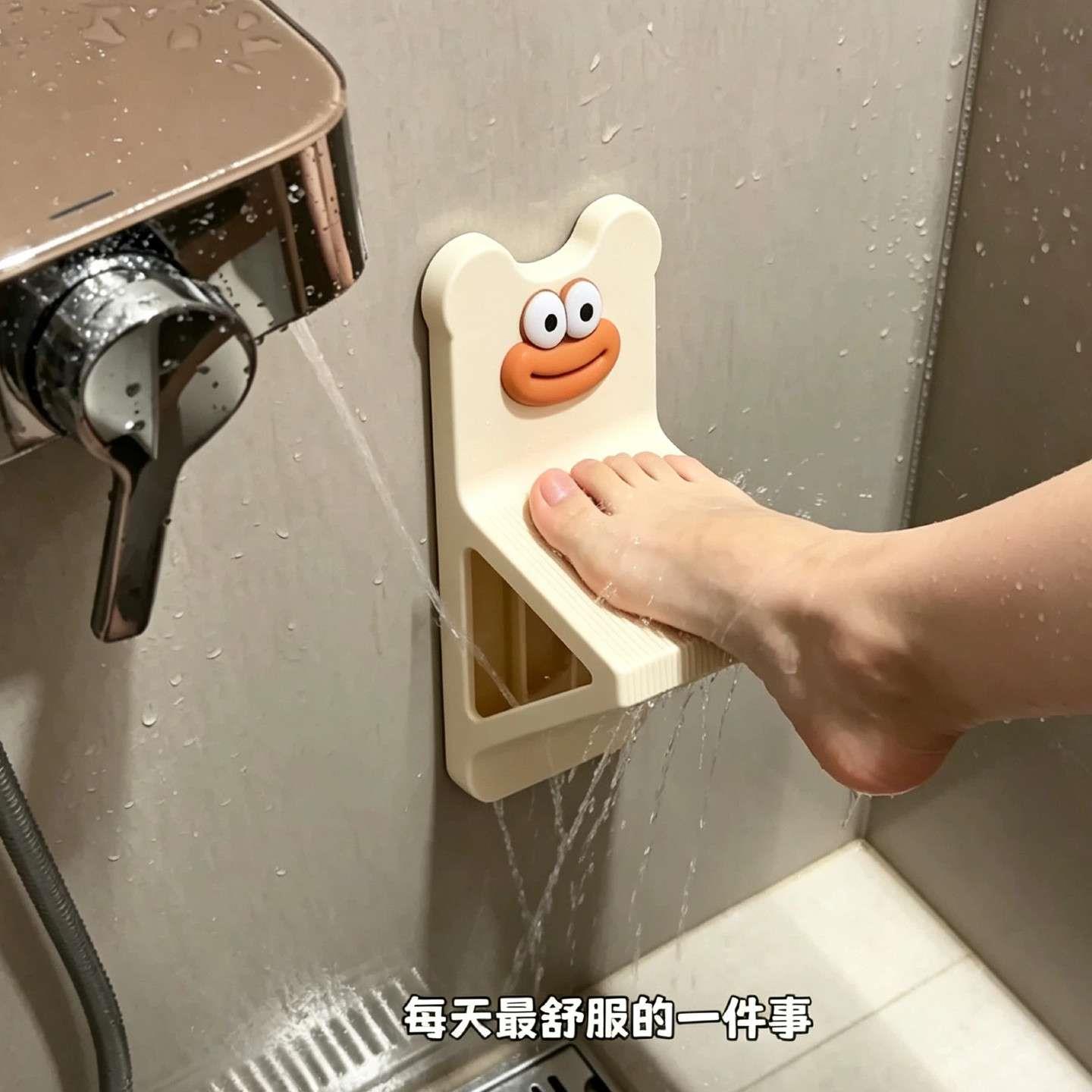 浴室洗澡脚蹬家用卫生间吸盘免打孔脚踏板孕妇老人洗浴免弯腰神器
