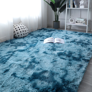 天津地毯卧室ins风少女拍照免洗地毯全铺加厚长毛床边毯客厅地垫